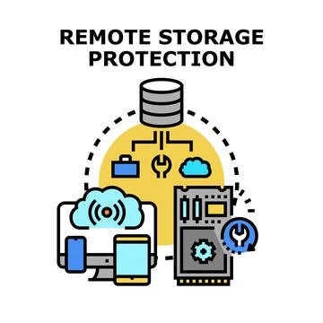 Remote storage protection concept vector illustration design Illustrazione stock
