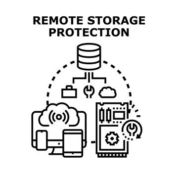 Remote storage protection concept vector illustration design Stock Illustration