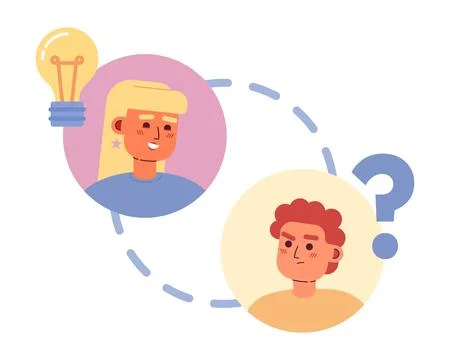 Remote team building activity flat concept vector spot illustration Stock Illustration