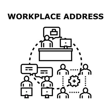 Remote team collaborating globally connecting virtual workplace Stock Illustration