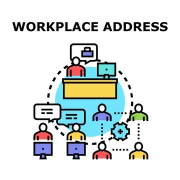 Remote team collaborating globally connecting virtual workplace Stock Illustration