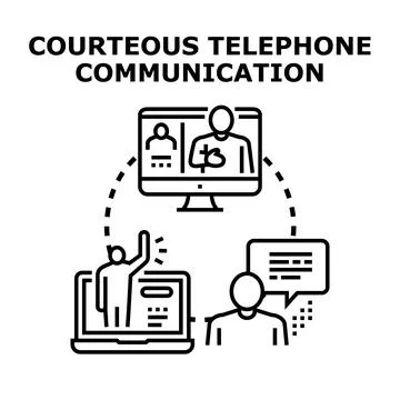 Remote team collaborating using digital communication technology Stock Illustration