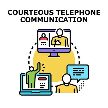 Remote team collaborating using digital communication technology Stock Illustration