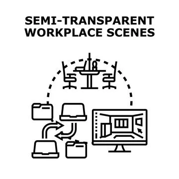 Remote team collaborating using virtual workplace technology Illustrazione stock