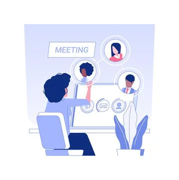 Remote team connection isolated concept vector illustration. Ilustración de archivo
