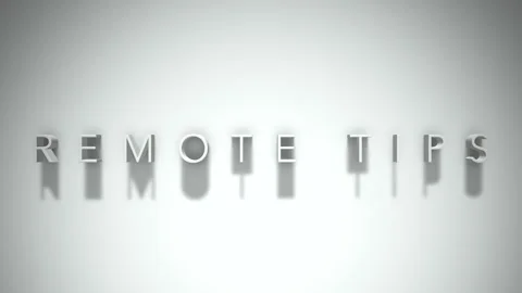 Remote tips 3D title animation with shadows on a white background Stock Footage 297671651
