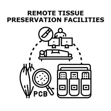 Remote tissue preservation facilities concept vector art Stock Illustration