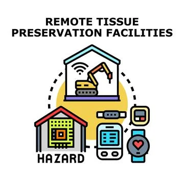 Remote tissue preservation facilities concept for biotechnology 스톡 일러스트