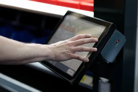 Remote touchscreen control panel Stock Photos