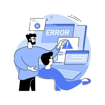 Remote troubleshooting isolated cartoon vector illustrations. 스톡 일러스트