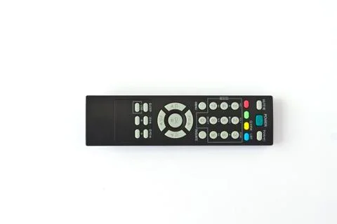 A remote TV controller over a white background Foto stock