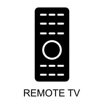 Remote tv device icon, control technology media television sign, web digital Stock Illustration
