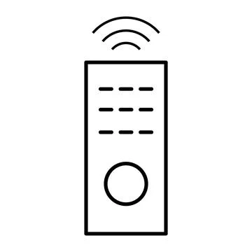 Remote tv device icon, control technology media television sign, web digital Illustrazione stock