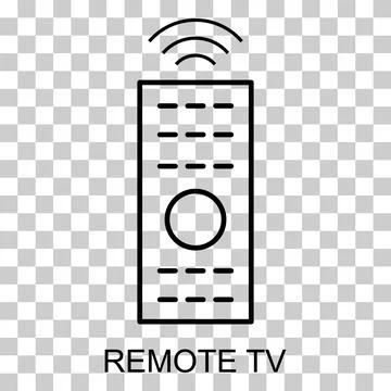 Remote tv device icon, control technology media television sign, web digital Stock Illustration