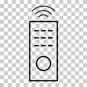 Remote tv device icon, control technology media television sign, web digital Illustrazione stock