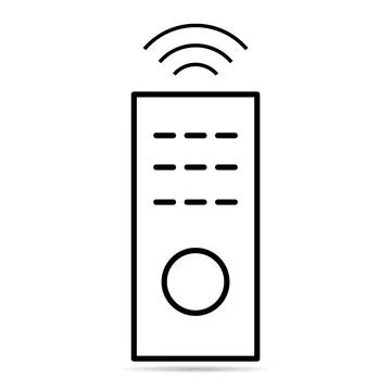 Remote tv device shadow icon, control technology media television sign, web d Illustrazione stock