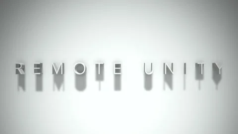Remote unity 3D title animation with shadows on a white background Video stock 297857566