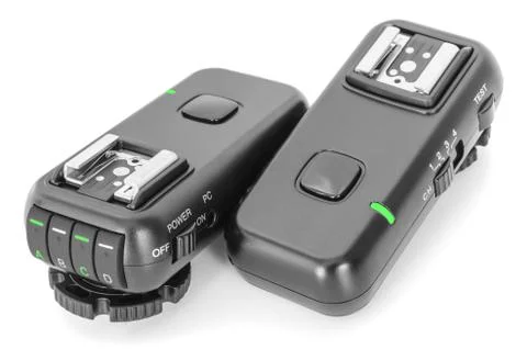 Remote wireless control radio trigger set for studio flash lights Foto stock