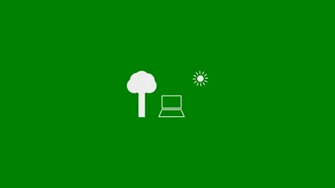 Remote Work and Digital Nomad - Green Screen, Seamless Loop, 7.5% gray Stock Footage 331492315