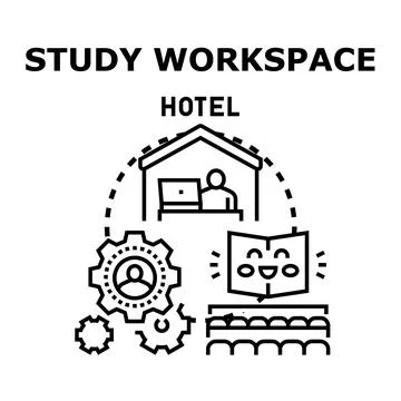 Remote work and education concept illustrating adaptive learning spaces 스톡 일러스트