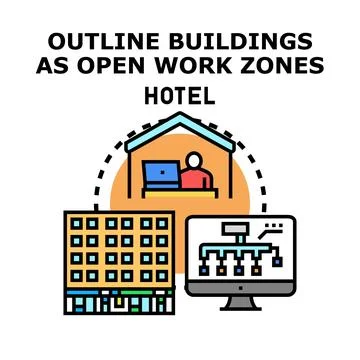 Remote work and flexible office spaces concept イラスト素材