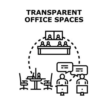 Remote work and hybrid office spaces concept Stock Illustration