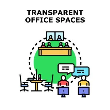 Remote work and hybrid office spaces concept Stock Illustration