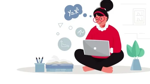 Remote Work and Online Success Illustration Stock Footage 333692994