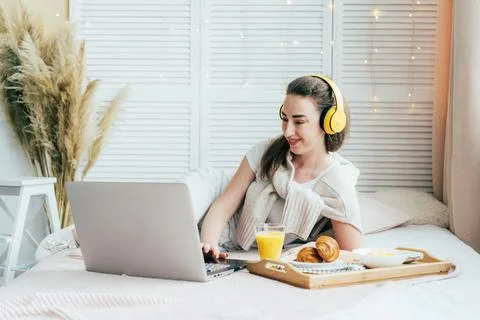 Remote work and study. Stock Photos