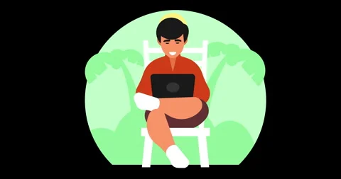 Remote Work Animation Stock Footage 334795762