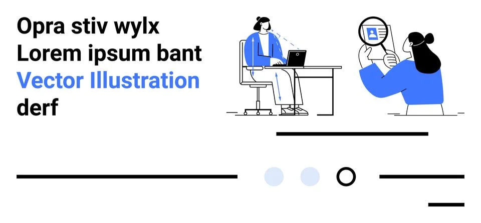 Remote Work Collaboration with Office Worker and Video Call Connection Stock Illustration