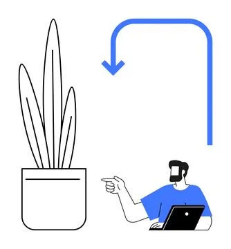 Remote work, communication, instruction, guidance, decision-making, teamwork. Stock Illustration