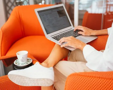 Remote Work. Digital Nomad Stock Photos