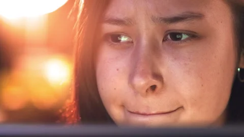 Remote work, disappointment or Asian woman in house with computer, bad review or Stock Footage 331503005