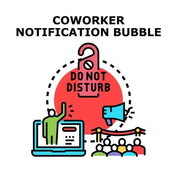 Remote work focus avoiding digital interruptions Stock Illustration