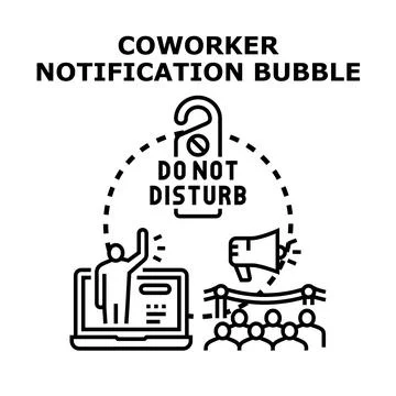 Remote work focus avoiding digital interruptions Stock Illustration
