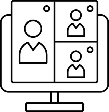 Remote work. Freelancing icons set. Laptop, home office, tasks, deadlines Stock Illustration