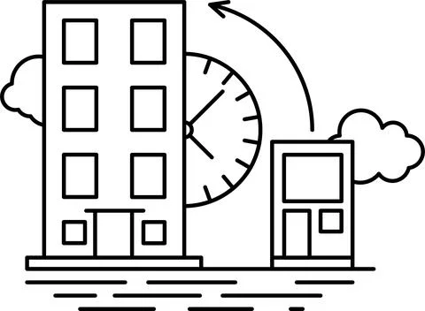 Remote work. Freelancing icons set. Laptop, home office, tasks, deadlines Stock Illustration