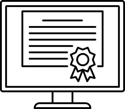 Remote work. Freelancing icons set. Laptop, home office, tasks, deadlines 库存插图