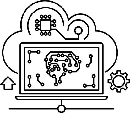 Remote work. Freelancing icons set. Laptop, home office, tasks, deadlines Stock Illustration