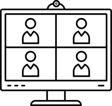 Remote work. Freelancing icons set. Laptop, home office, tasks, deadlines Stock Illustration