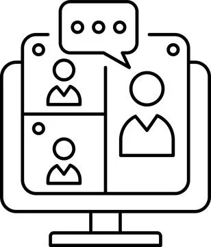 Remote work. Freelancing icons set. Laptop, home office, tasks, deadlines Stock Illustration