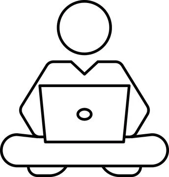 Remote work. Freelancing icons set. Laptop, home office, tasks, deadlines Stock Illustration