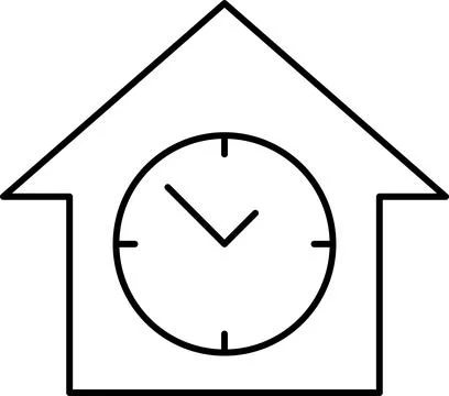 Remote work. Freelancing icons set. Laptop, home office, tasks, deadlines Stock Illustration