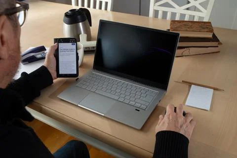 Remote Work from home. Stock-Fotos