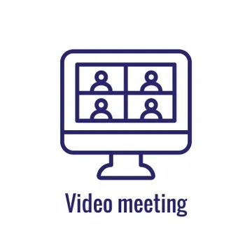 Remote work icon with work from home concept Stock Illustration