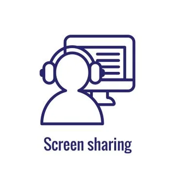 Remote work icon with work from home concept Stock Illustration