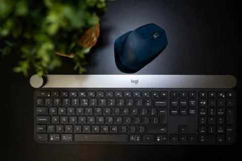 Remote work items | Logitech productivity products | craft keyboard and mx mouse Stock Photos