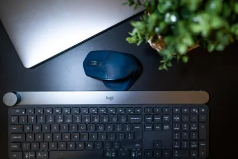 Remote work items | Logitech productivity products | craft keyboard and mx mouse Stock Photos