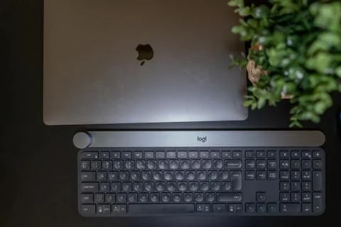 Remote work items | Logitech productivity products | craft keyboard and mx mouse Stock Photos